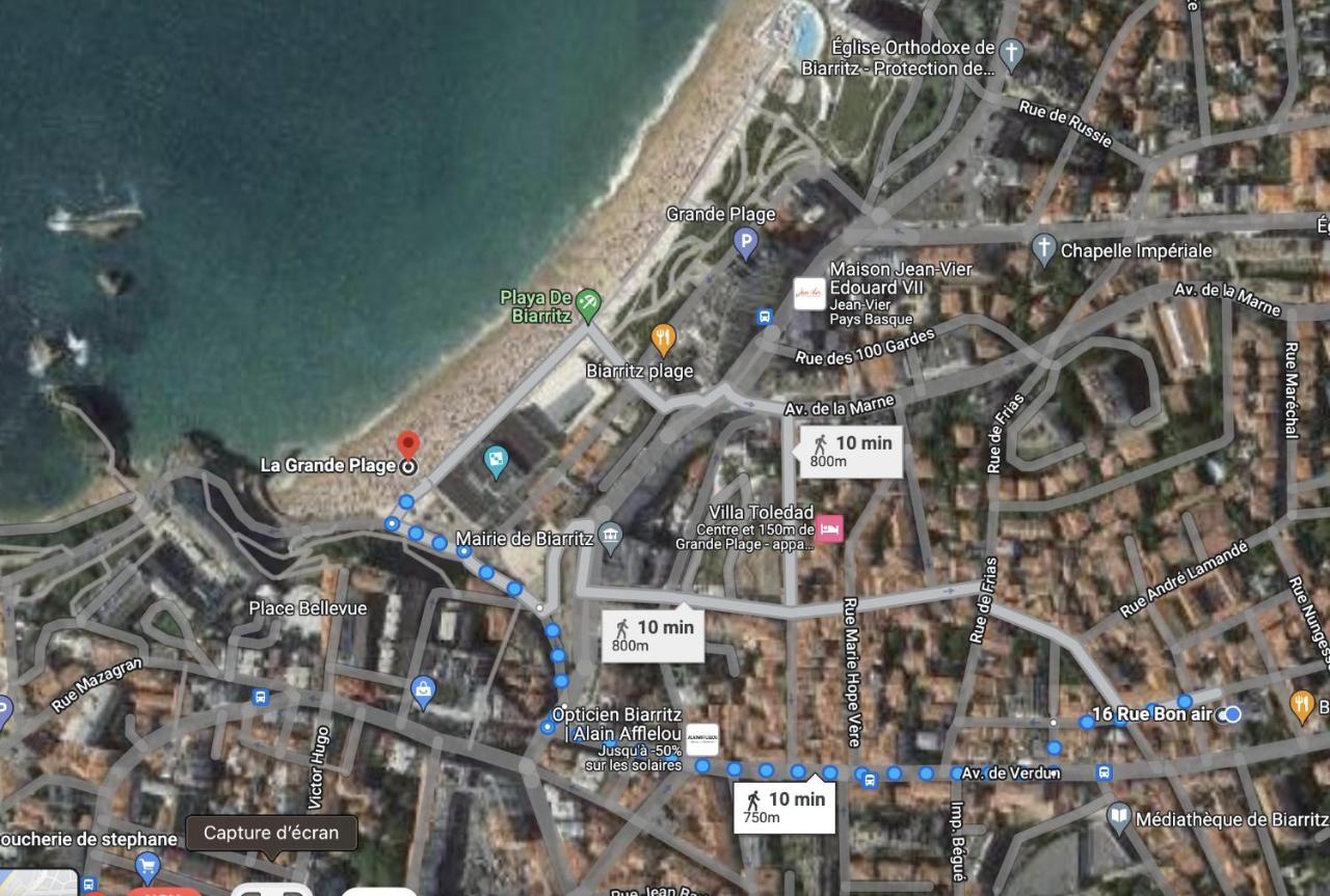 Biarritz Centre, Pres Avenue De Verdun, Cosy Apt 2 Pieces , Salon , Chambre Separe, Rue Tres Calme A 10 Minutes A Pied De La Grande Plage Exteriér fotografie